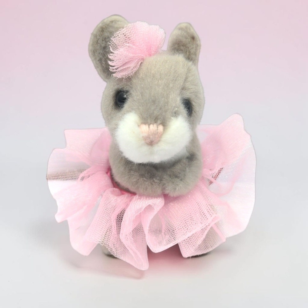 Douglas Tippy Toe Mouse 5" Plush Grey Ballerina Pink Tutu Dance Stuffed Toy 2019